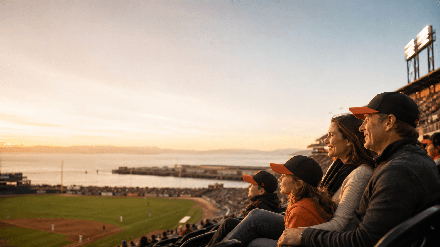 Family at sunset — what comes after the workday